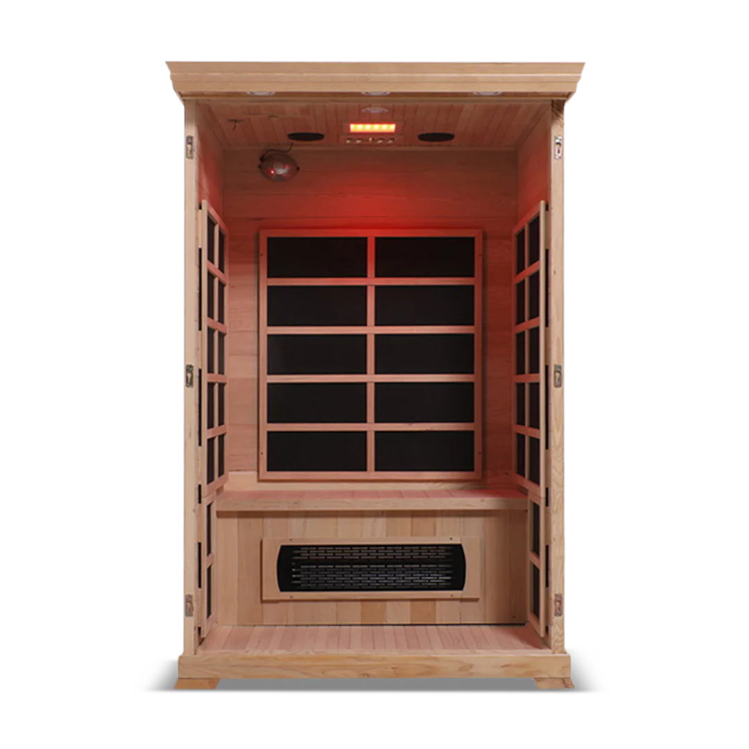 The HealthSmart 2 Person Infrared Sauna for Home Wellness