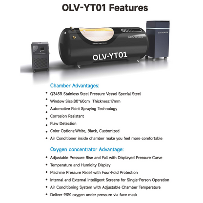 OXYAIR OLV-YT01 Stainless Steel Hyperbaric Chamber for Fast Recovery at Home