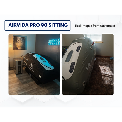 AIRVIDA PRO90 Portable Sitting Hyperbaric Chamber 1.2-1.5 ATA Dual-Seat Soft Shell