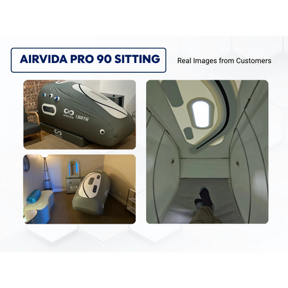 AIRVIDA PRO90 Portable Sitting Hyperbaric Chamber 1.2-1.5 ATA Dual-Seat Soft Shell
