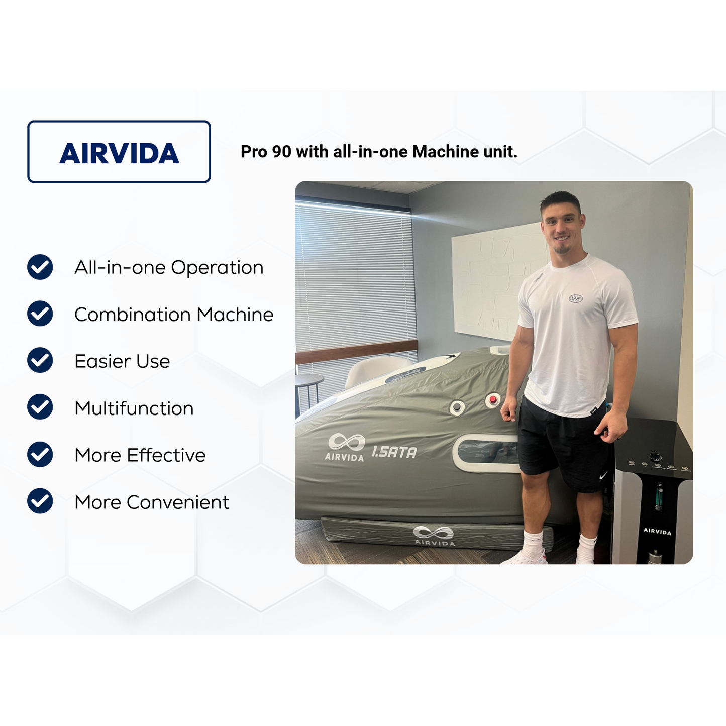 AIRVIDA PRO90 Portable Sitting Hyperbaric Chamber 1.2-1.5 ATA Dual-Seat Soft Shell