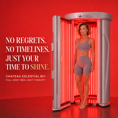 Chateau Celestial M11 Full-Body Red & Near-Infrared Light Therapy Booth for Wellness, and Healthy-Looking Skin by Merican