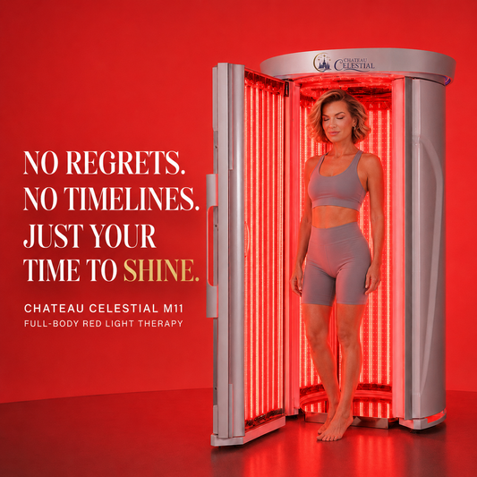Chateau Celestial M11 Full-Body Red & Near-Infrared Light Therapy Booth for Wellness, and Healthy-Looking Skin by Merican