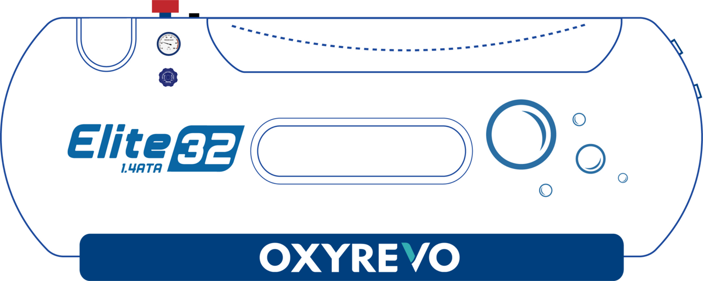 OXYREVO Elite Home Soft Hyperbaric Chamber | Quiet Adjustable 1.4 ATA HBOT
