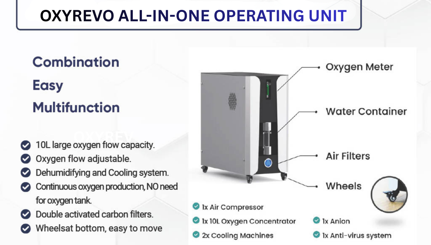 OXYREVO Elite Home Soft Hyperbaric Chamber | Quiet Adjustable 1.4 ATA HBOT