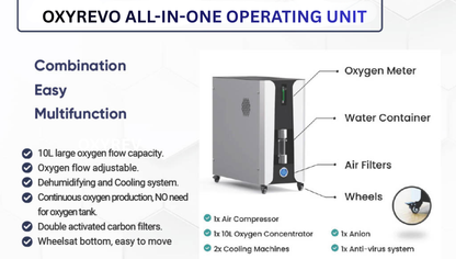 OXYREVO Elite Home Soft Hyperbaric Chamber | Quiet Adjustable 1.4 ATA HBOT