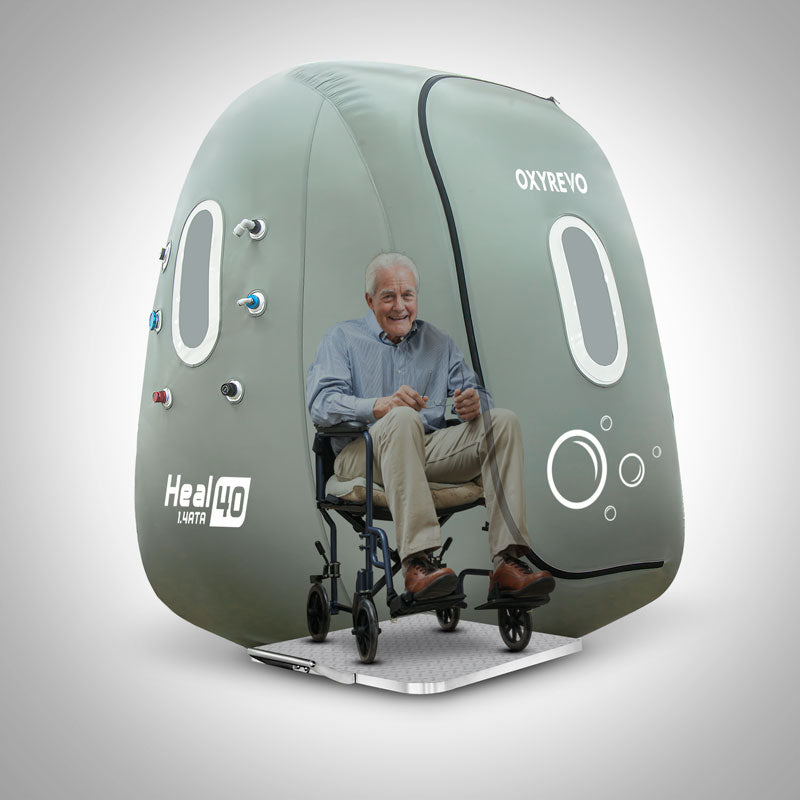 OXYREVO Heal40 Wheelchair Hyperbaric Chamber — Spacious, Safe, Effortless HBOT Access