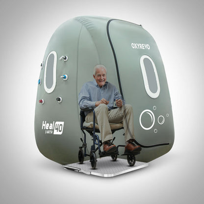 OXYREVO Heal40 Wheelchair Hyperbaric Chamber — Spacious, Safe, Effortless HBOT Access