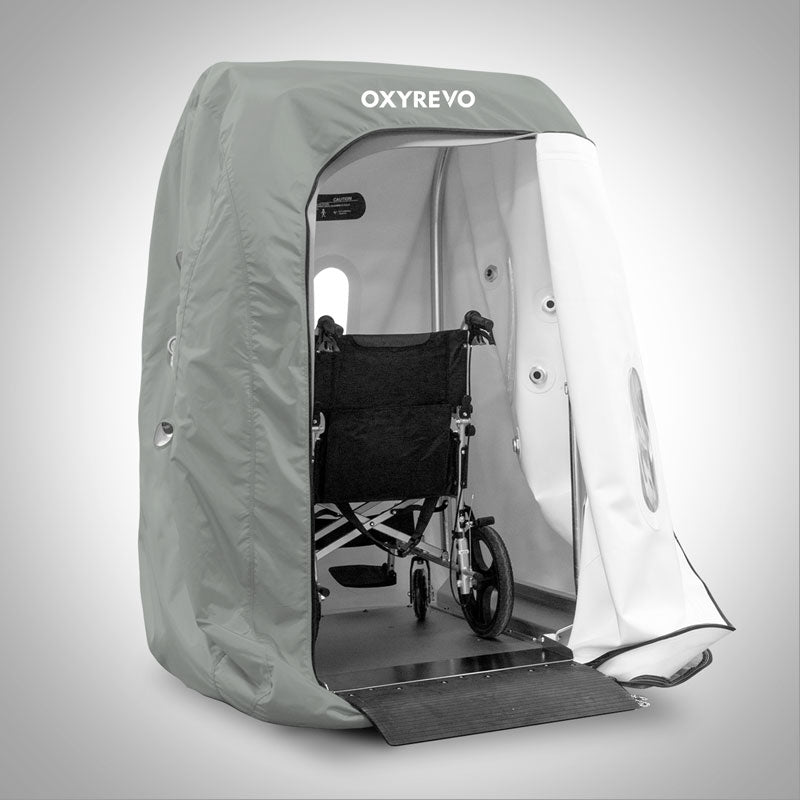 OXYREVO Heal40 Wheelchair Hyperbaric Chamber — Spacious, Safe, Effortless HBOT Access
