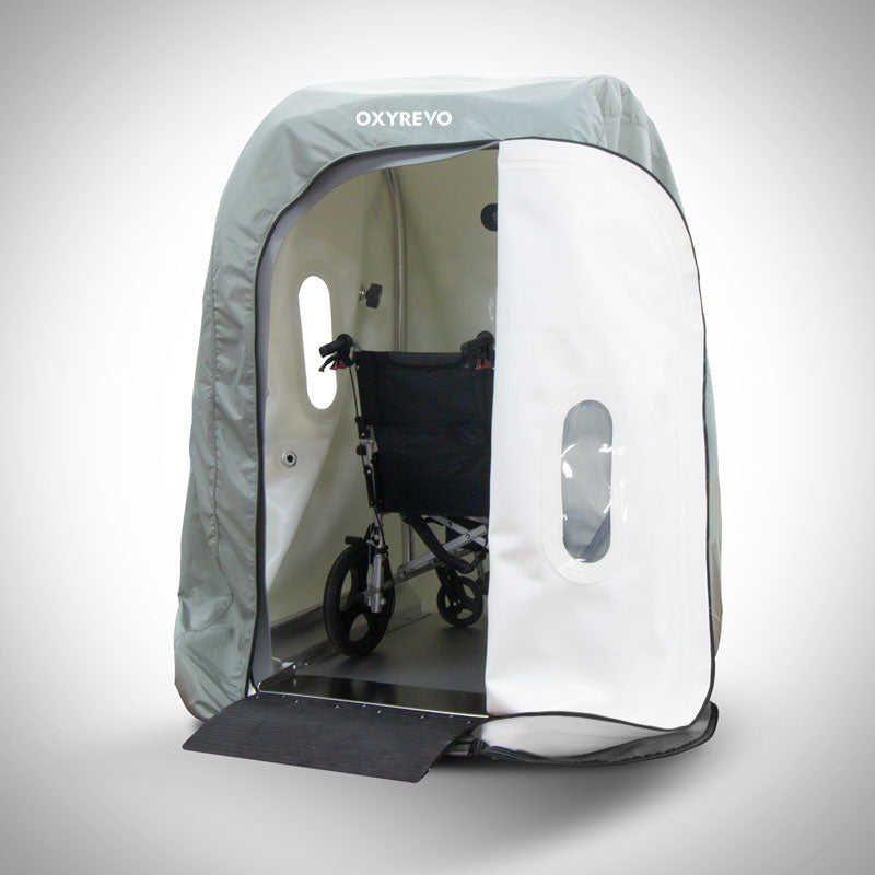 OXYREVO Heal40 Wheelchair Hyperbaric Chamber — Spacious, Safe, Effortless HBOT Access
