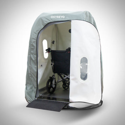 OXYREVO Heal40 Wheelchair Hyperbaric Chamber — Spacious, Safe, Effortless HBOT Access