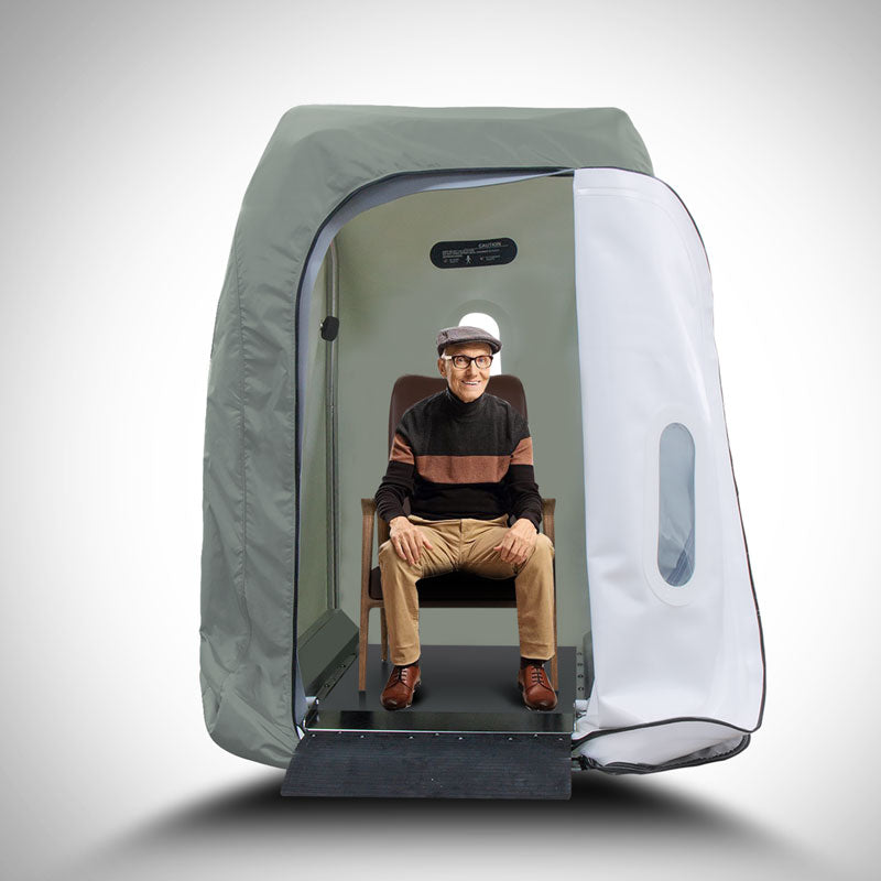OXYREVO Heal40 Wheelchair Hyperbaric Chamber — Spacious, Safe, Effortless HBOT Access
