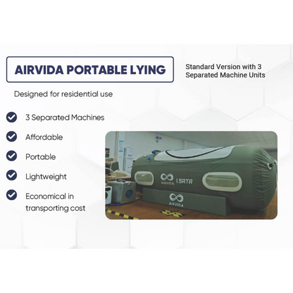 AIRVIDA Portable Hyperbaric Chamber (1.2-1.5) ATA Soft Shell Lying Unit