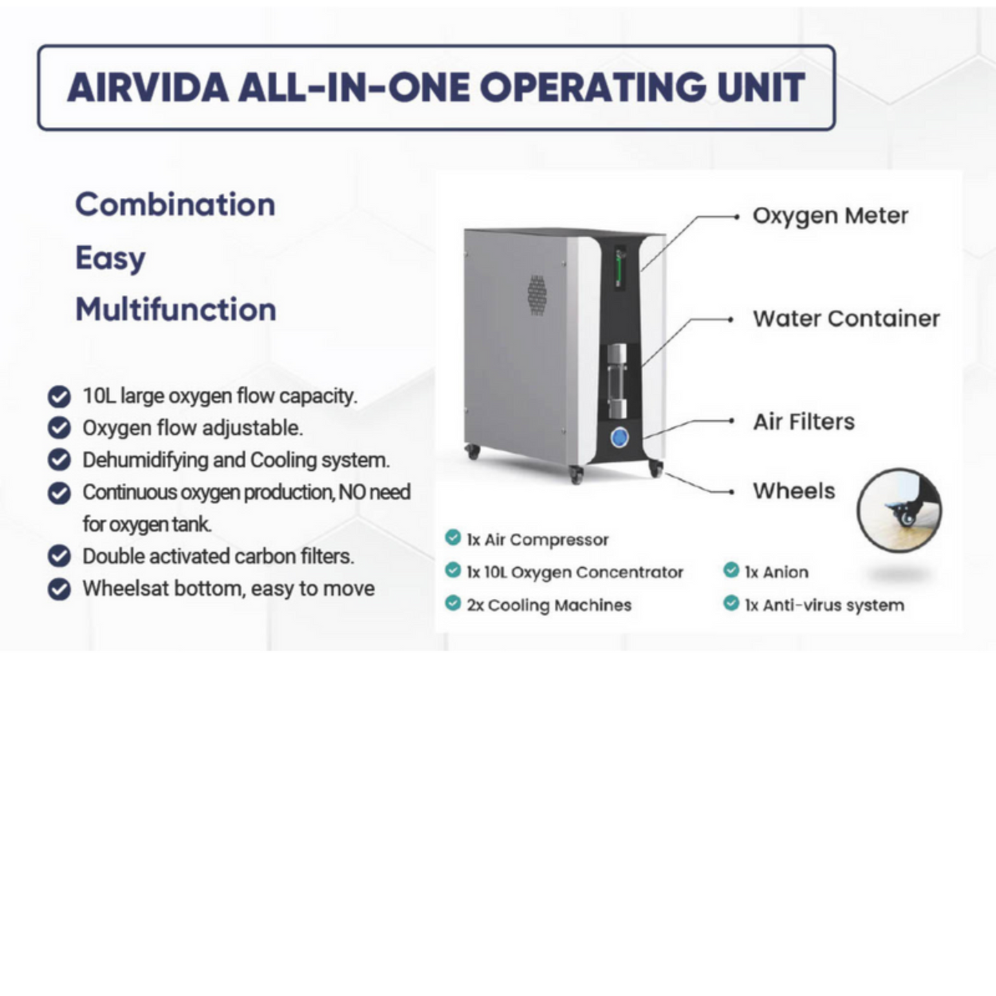 AIRVIDA PRO90 Portable Sitting Hyperbaric Chamber 1.2-1.5 ATA Dual-Seat Soft Shell