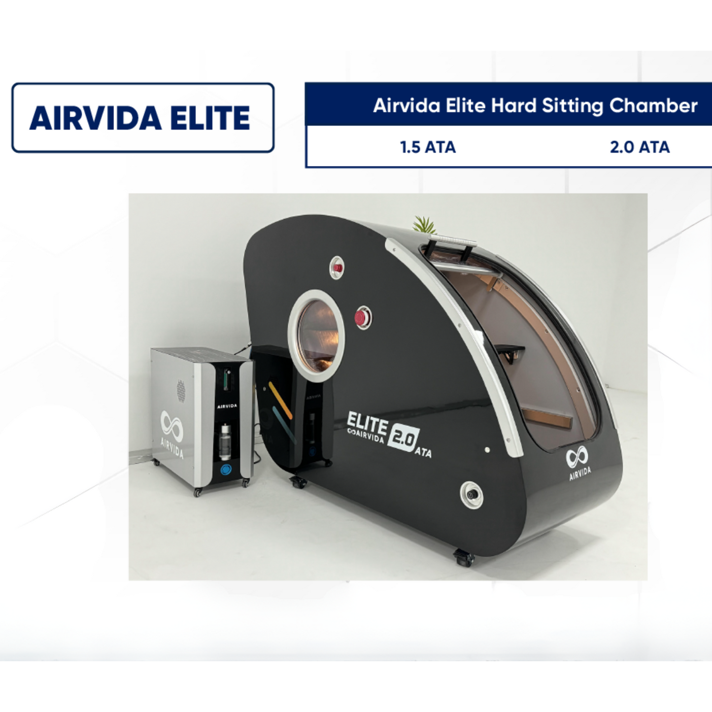 AIRVIDA ELITE 1.3-2.0 ATA Hard Shell Sitting Hyperbaric Chamber