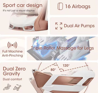 Chateau Celestial™ BJ-01 4D Massage Chair – Zero Gravity, Full Body Luxury Relief