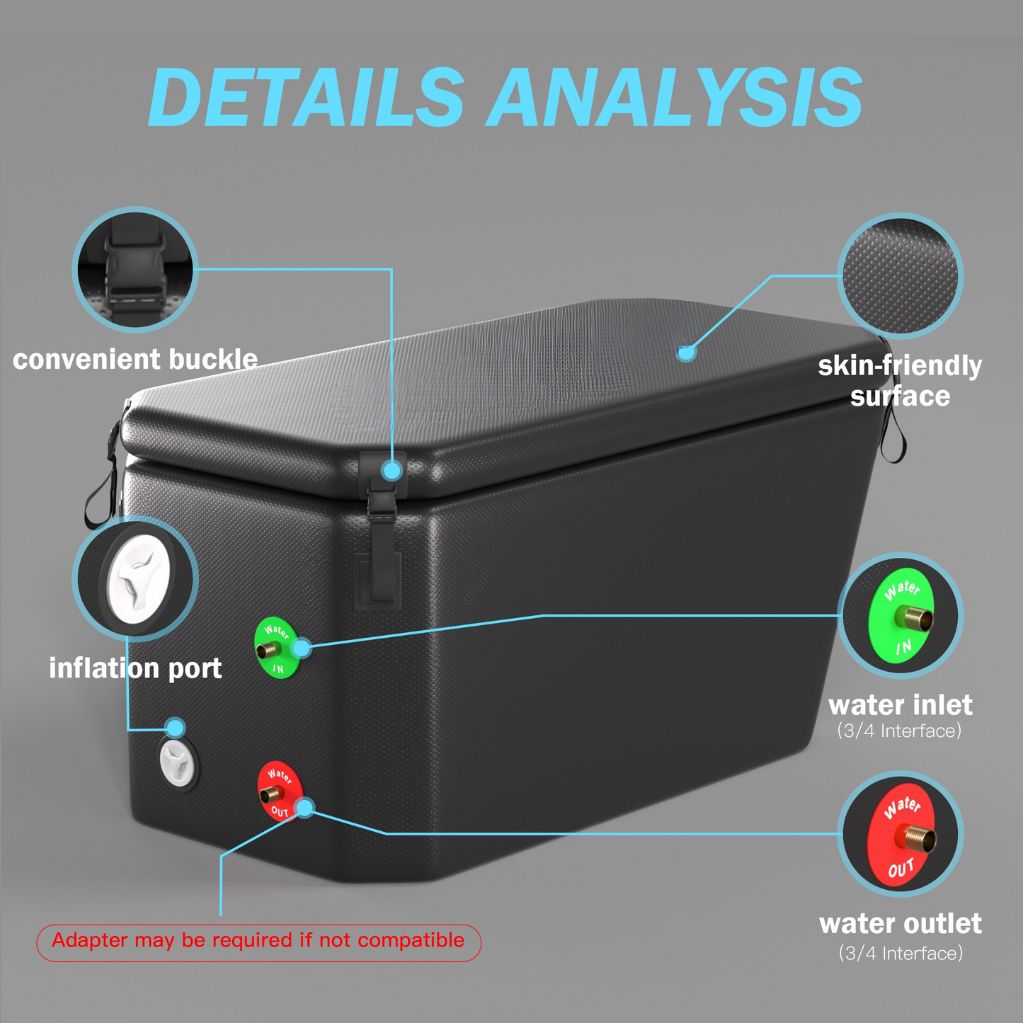 Chateau Celestial™ Portable, Angled Cold Plunge System