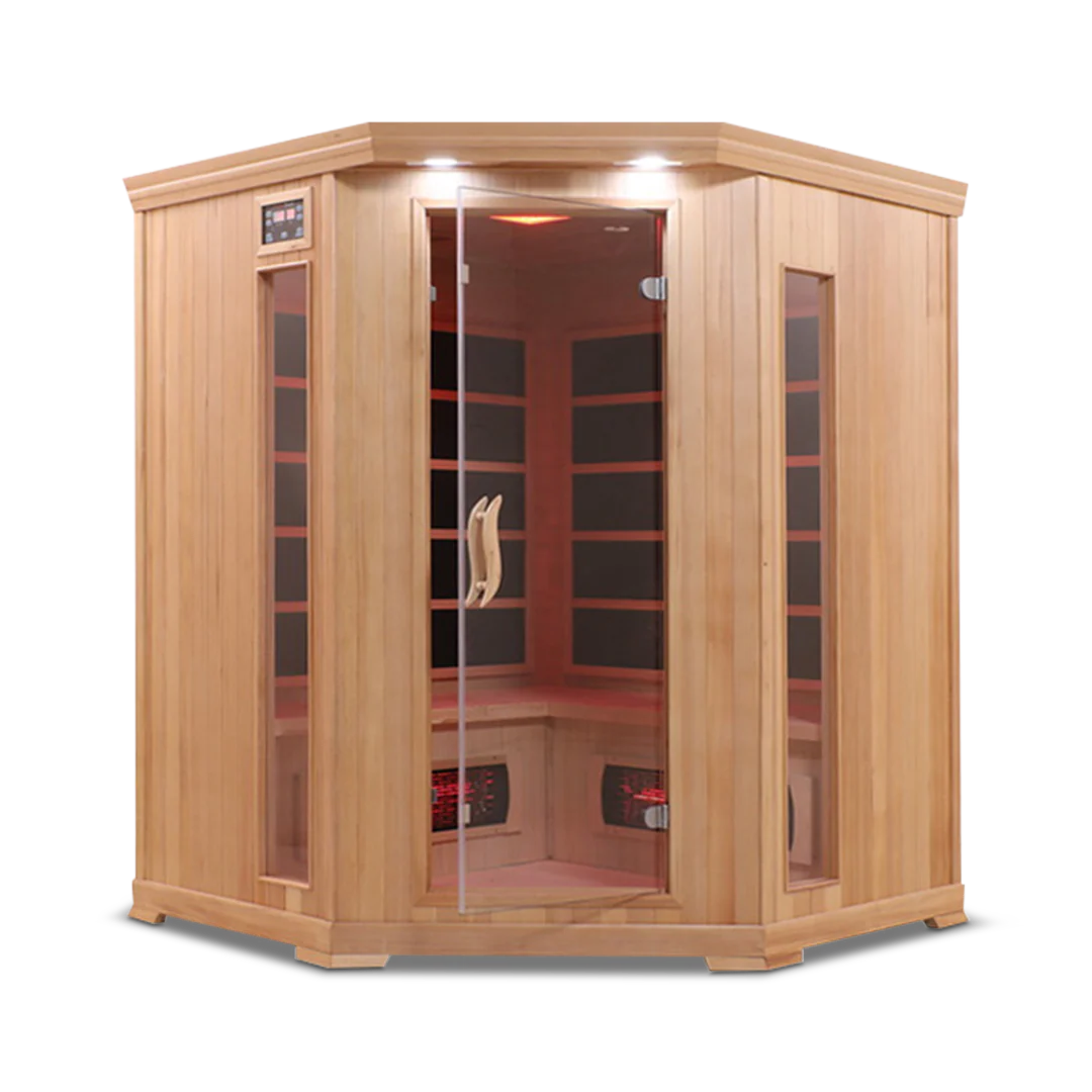 The HealthSmart 4 Person Full Spectrum Corner Infrared Sauna