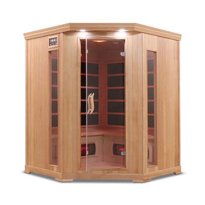 The HealthSmart 4 Person Full Spectrum Corner Infrared Sauna