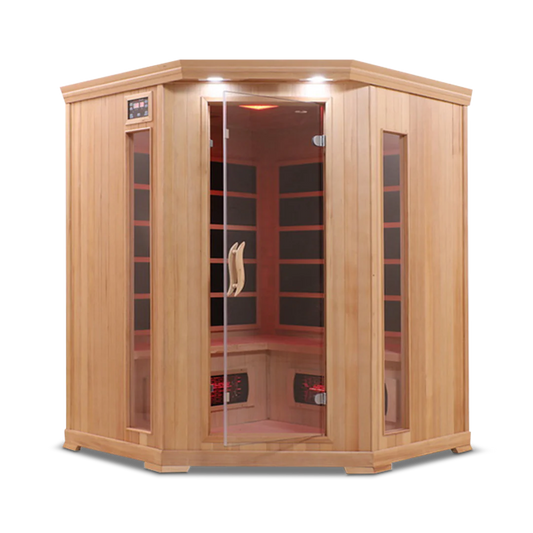 The HealthSmart 4 Person Full Spectrum Corner Infrared Sauna