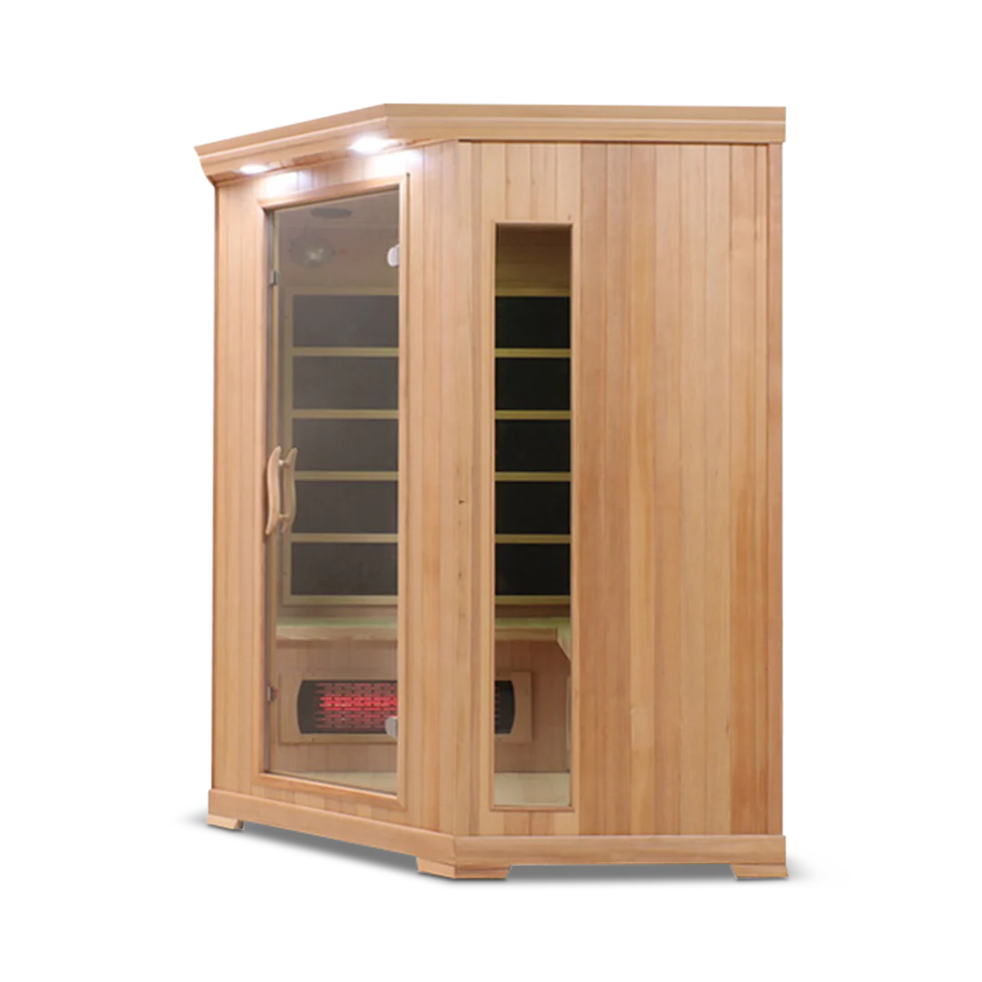 The HealthSmart 4 Person Full Spectrum Corner Infrared Sauna