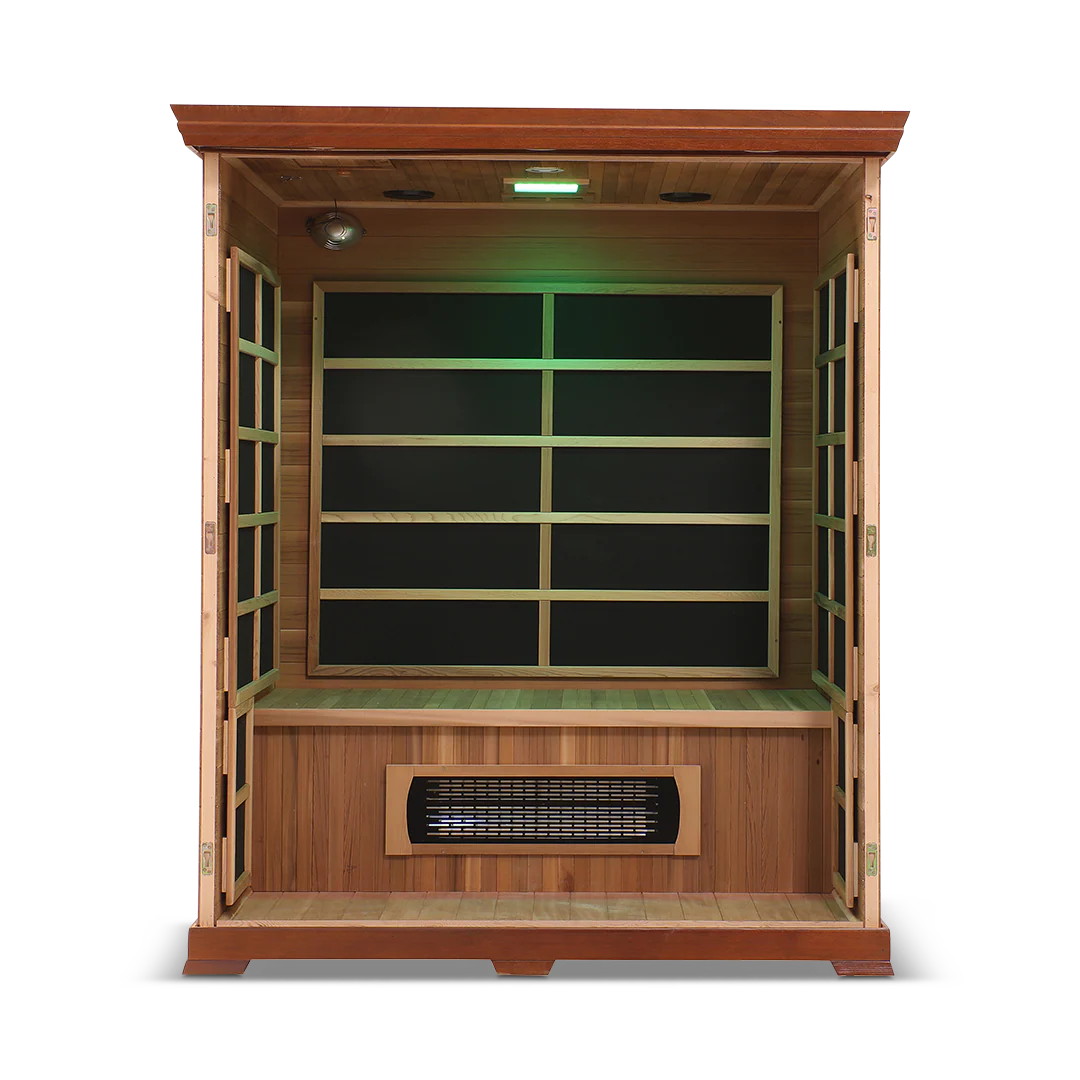The HealthSmart 3-Person Full Spectrum Infrared Sauna.