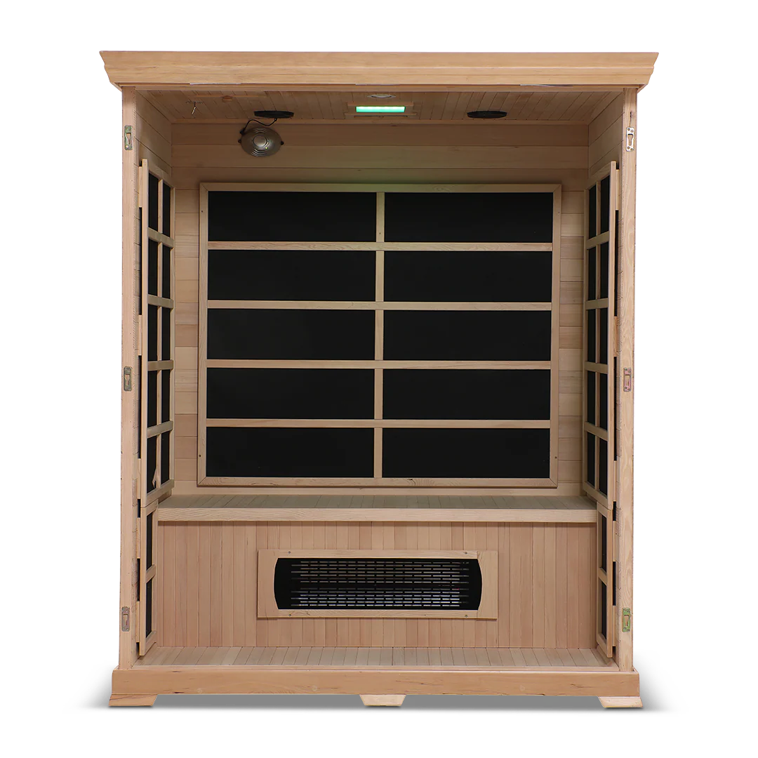 The HealthSmart 3-Person Full Spectrum Infrared Sauna.