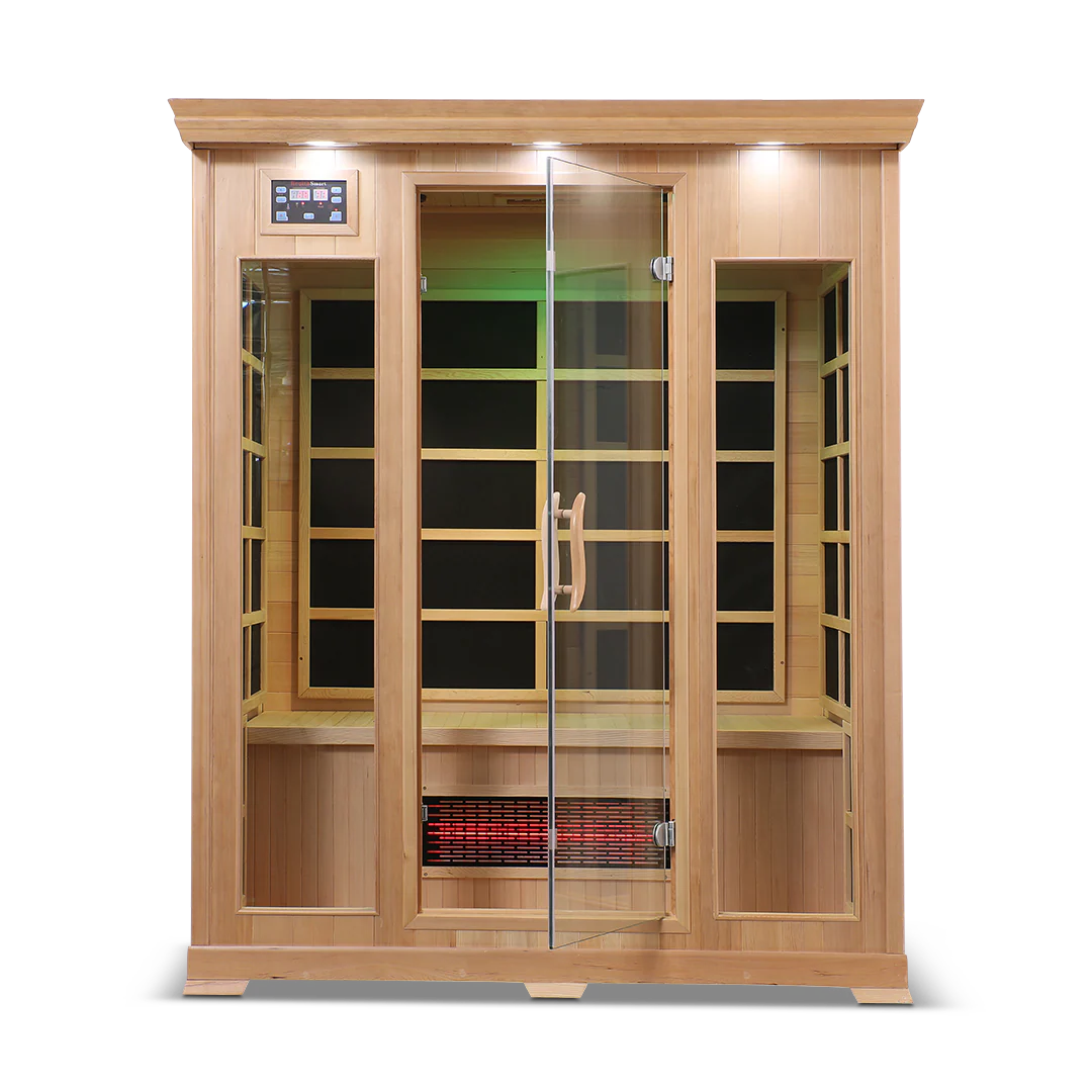The HealthSmart 3-Person Full Spectrum Infrared Sauna.