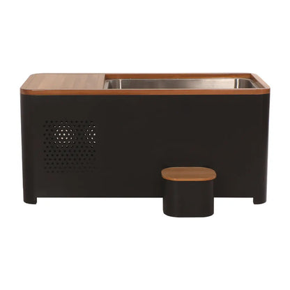 Chateau Celestial Red Cedar Stainless Steel Cold Plunge Tub with 1.5HP Chiller