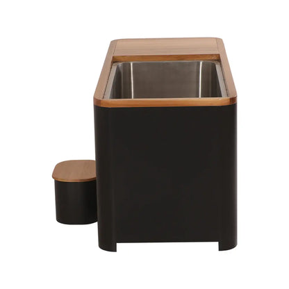 Chateau Celestial Red Cedar Stainless Steel Cold Plunge Tub with 1.5HP Chiller