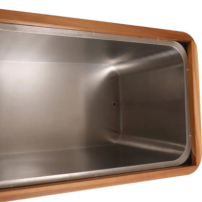 Chateau Celestial Red Cedar Stainless Steel Cold Plunge Tub with 1.5HP Chiller