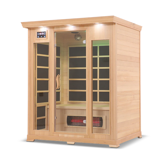 The HealthSmart 3-Person Full Spectrum Infrared Sauna.